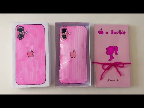 [💓paper diy💓] BARBIE PINK IPHONE 16 unboxing! | How to make paper iPhone 16 | tutorial | asmr