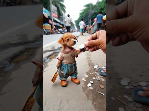 The puppy did not have good clothes and was made fun of by his friends