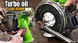 Turbo OIL Leak Repair-Diesel Engine Turbo Repair | Turbo Leak Causes | How to Rebuild a Turbo