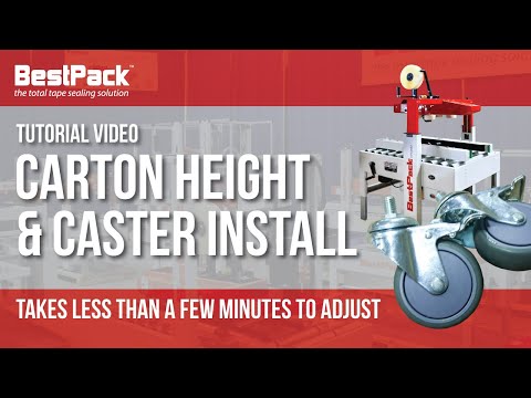 Adjust carton height & Install a Caster
