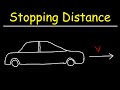 Car Motion and Stopping Distance