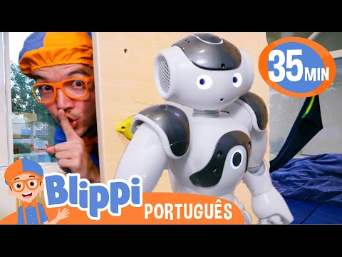 Blippi Conhece Hans, o Robô | | HORA DO BLIPPI BRASIL! | Vídeos Educativos para Crianças