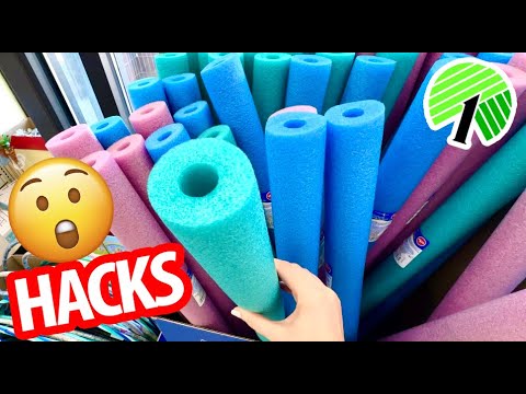 😲Why EVERYONE is grabbing $1 POOL NOODLES from Dollar Tree!  *25* GENIUS organization, HACKS, & DIYs
