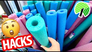 😲Why EVERYONE is grabbing $1 POOL NOODLES from Dollar Tree!  *25* GENIUS organization, HACKS, & DIYs