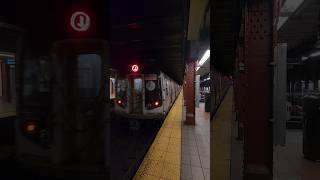 R160 (J) Train Entering & Departing Delancey-Essex Street #mta #r160 #jtrain