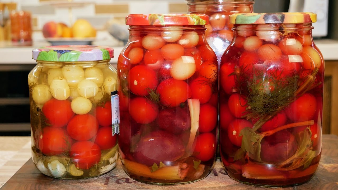 Самое ВКУСНОЕ АССОРТИ на зиму. Маринованные сливы, виноград и помидоры