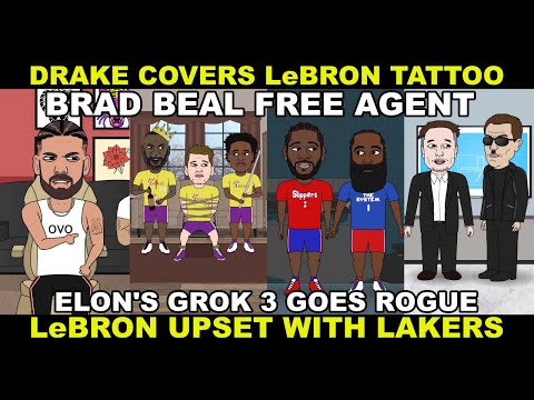 Comedy Sports Mash! - Drake covers LeBron tat; Beal to Clippers?; LeBron upset; Bronny vs Cooper