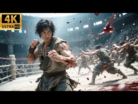 擂台霸主口出狂言，乞丐小夥看不過眼，出手教訓他⚔️ 動作 | 功夫 | 抗日 | Kung Fu #李小龍 #甄子丹 #功夫 #kungfu