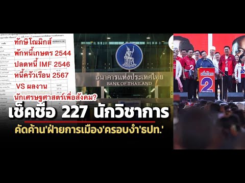 ทักษิโณมิกส์พักหนี้เกษตร2544ปลดหนี้IMF2546หนี้ครัวเรือน2567V