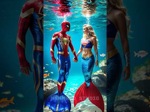 Spider-Manโs New Mermaid Girlfriend #shorts #spiderman
