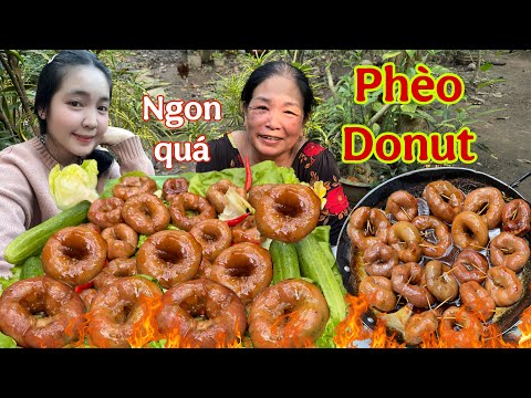 Lần Đầu Như Ú Làm Phèo Donut Khìa Nước Dừa Ăn Cùng Mẹ | Huỳnh Như Vlogs