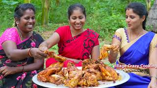 SPICY CHICKEN WINGS | Hot & Sweet Chicken Recipe Cooking In Village | Village crazy cooking