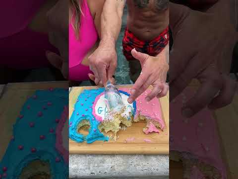 GENDER REVEAL Mishap! Wait for it...👶💙💗 #shorts #couples
