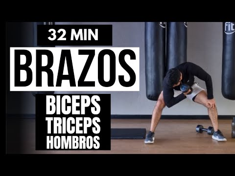 Rutina INTENSA de Brazos con mancuernas 🔥 Hombros Biceps y triceps en casa