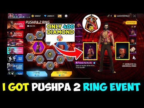 I GOT PUSHPA 2 RING EVENT 💥 || ONLY 400 DIAMOND 💎 USED 😱 || FREE FIRE RING EVENT 💫 || #jkgamingyt