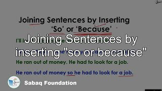 Joining Sentences by inserting 