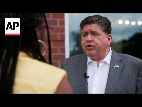 YouTube video thumbnail: Gov. Pritzker Says Trump Wants to 'Inflame People' by Sending Troops to Chicago