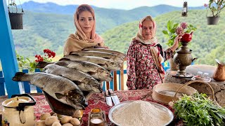 Grilled Trout Over Open Fire with Grandma in the Village! You Won’t Believe the Taste!