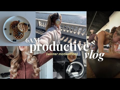 cozy + productive VLOG: on my fitness grind, trying sock curls on THICK hair, cute coffee shop!