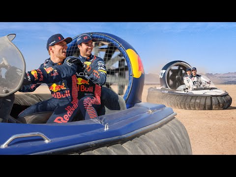 F1 Drivers Race Hovercraft In The Desert &#127482;&#127480;