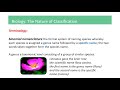 Taxonomy and Biological Classification