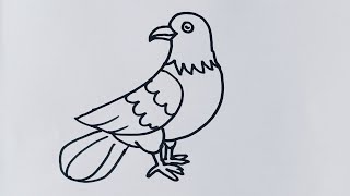 Eagle drawing step by step/Eagle drawing easy/How to draw a Eagle/Bird drawing @SimpleLineDrawing 