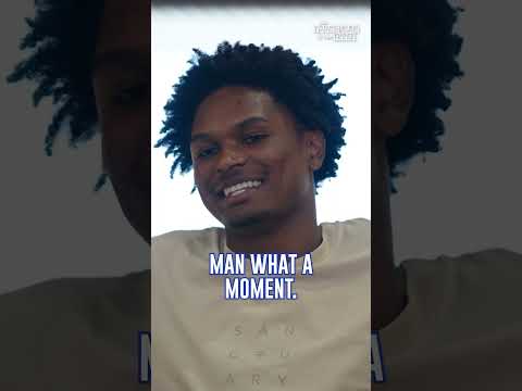 Ausar Thompson on WELCOME TO THE NBA MOMENT with TYRESE HALIBURTON making him FALL #nbashorts