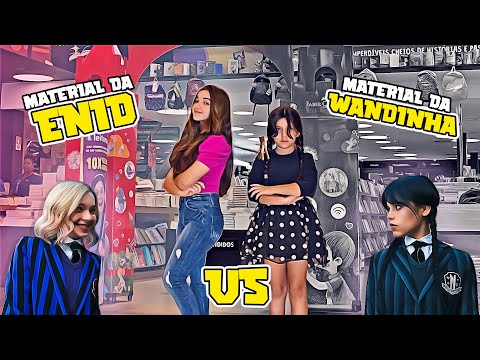 MATERIAL ESCOLAR DA WANDINHA ADDAMS VS MATERIAL DA ENID - LIVRARIA LEITURA - Lolo Gamer