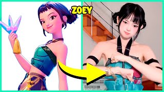 KPOP Demon Hunters in a TikTok Real Life ~ Guess the Characters & Songs by Their Voice | Rumi, Zoey