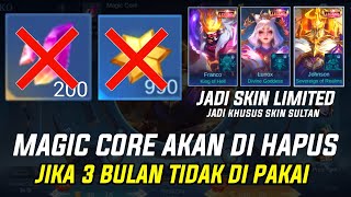 UPDATE MAGIC WHEEL ! TERBARU MAGIC CORE AKAN DI HAPUS JIKA TIDAK DI PAKAI SELAMA 3 BULAN MLBB !