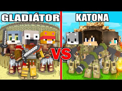 Kiis GLADIÁTOR vs Dani KATONA Túlélő Kihívás a Minecraftban!