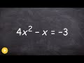 Quadratic Equations and Discriminants