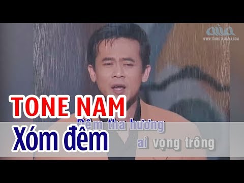 Xóm Đêm – KARAOKE | Tone Nam | Thái Châu