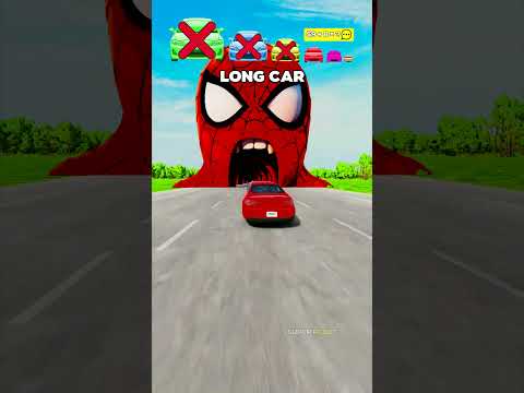 Big & Small Cars vs SpiderMan Open Mouth