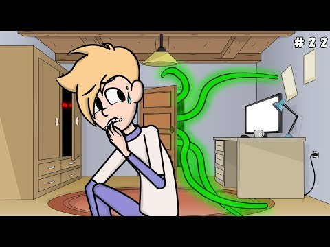 SCARY MONSTER in MY HOUSE (cartoon animation)