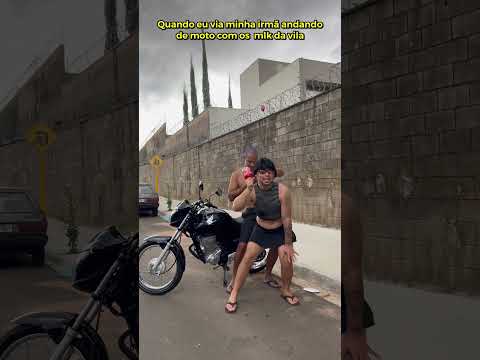 Minha irmã andando de moto part 1