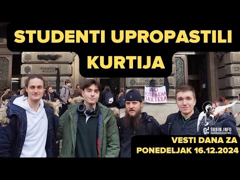 Vesti dana: Studenti oduvali Kurtija; Stiže podrška sa svih strana, budi se Srbija