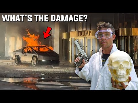 The Tesla Cybertruck Bomber's Self-Inflicted Desert Eagle Shot (50AE vs HEAD)