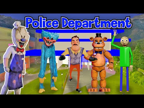 What HAPPENS If we BUILD Massive POLICE Station In Ice Scream!!!