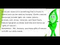 Human and Natural Resources Assessment