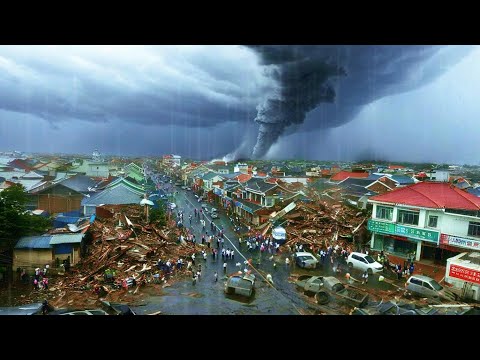 Incredible Moments Caught on Camera - Super Typhoon Yagi Makes Landfall in China's Hainan Province