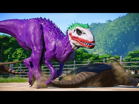 The Flash vs Hulk Indoraptor, Joker Indominus REX in Jurassic World Evolution