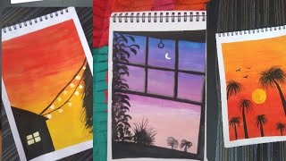 4 easy painting ideas 💡 l painting ideas for beginners #painting #paintingforbeginners