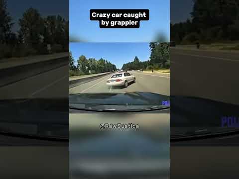 Crazy car caught by grappler #bodycam #cops #pursuit #chase #shortvideo #shorts