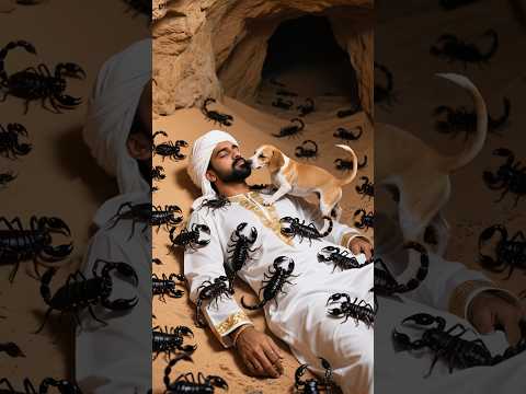 Man caught in quicksand encounters scorpion, puppy and God Ra coming#cute #God #help #save #dog