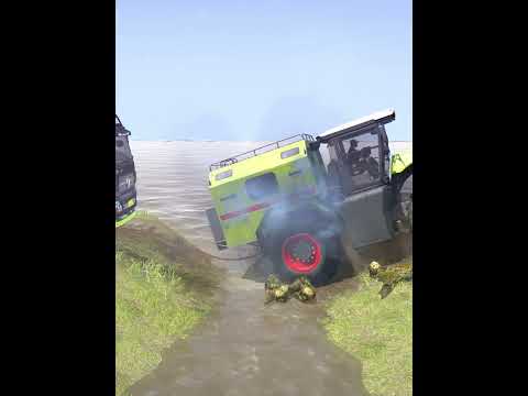 Spintires: MudRunner - Truck almost stuck on giant speed bump#mudrunner #simulation #truck #shorts