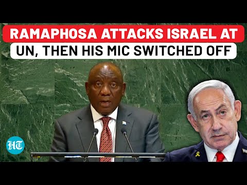 Ramaphosa's Angry Attack On Israel At UN, Then His Mic Gets Switched Off| Palestine,France,S Africa