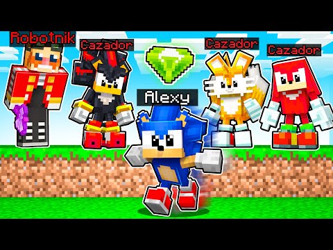 Minecraft: Cazadores VS SONIC 😱🔪 Speedrun Alexy