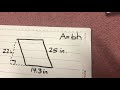 Area and Properties of Parallelograms
