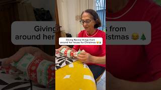 Giving Nonna things from around her house for Christmas 😂❤️🎄